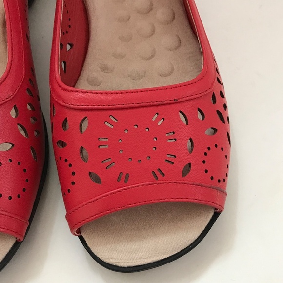 COMFORTVIEW Comfort Sandals Slingback Red Mary Women’s Size 9.5 Wide - Picture 5 of 16